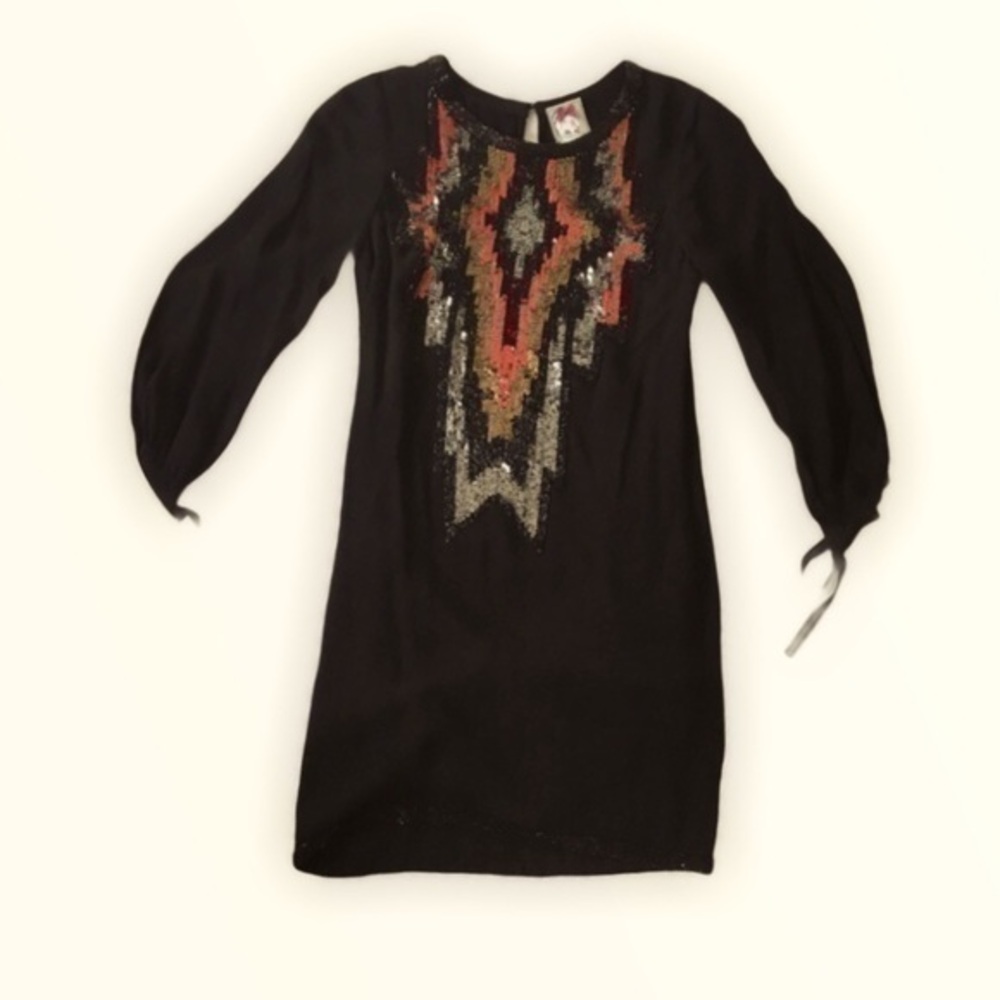 Yoana Baraschi nwt black sequined dress